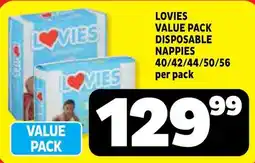 Usave Lovies Disposable Nappies offer