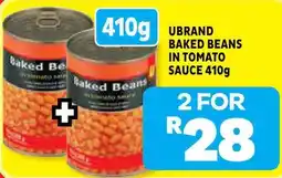 Usave UBRAND Baked Beans in Tomato Sauce offer