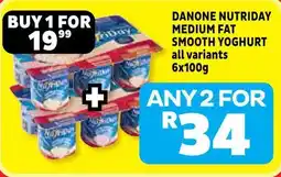 Usave Danone Nutriday Medium Fat Smooth Yoghurt offer