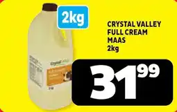 Usave Crystal Valley Full Cream Maas offer
