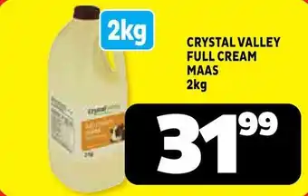 Usave Crystal Valley Full Cream Maas offer