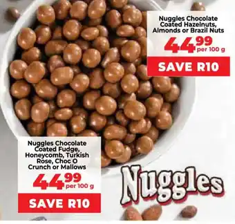 Food Lover's Market Nuggles Chocolate Coated Hazelnuts, Almonds or Brazil Nuts offer