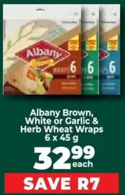 Food Lover's Market Albany Brown, White or Garlic & Herb Wheat Wraps offer