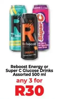 Food Lover's Market Reboost Energy or Super C Glucose Drinks Assorted offer