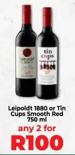 Food Lover's Market Leipoldt 1880 or Tin Cups Smooth Red offer