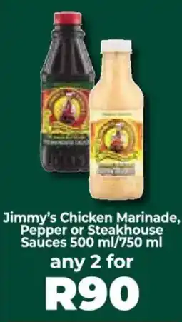 Food Lover's Market Jimmy's Chicken Marinade, Pepper or Steakhouse Sauces offer