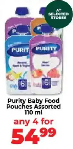 Food Lover's Market Purity Baby Food Pouches Assorted offer