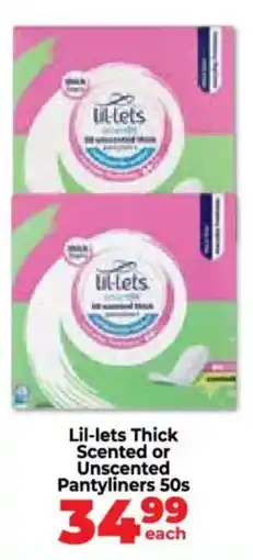 Food Lover's Market Lil-lets Thick Scented or Unscented Pantyliners offer