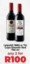 Food Lover's Market Leipoldt 1880 or tin cups smooth red 750 ml offer