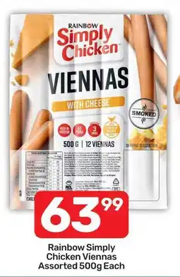Pick n Pay Rainbow Simply Chicken Viennas Assorted offer