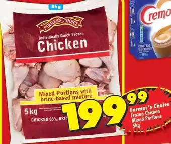 Shoprite FARMER'S CHOICE FROZEN CHICKEN MIXED PORTIONS 5kg offer