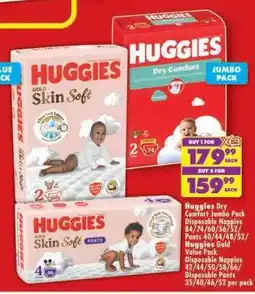 Shoprite Huggies Gold Skin Soft Pants offer