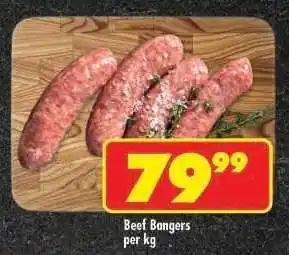 Shoprite BEEF BANGERS offer