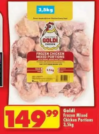 Shoprite Goldi Frozen Mixed Chicken Portions 3.5kg offer