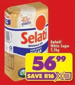 Shoprite Selati White Sugar-2.5Kg offer