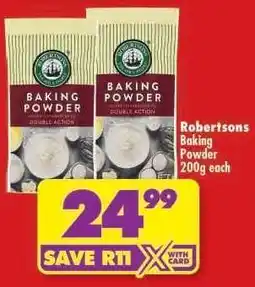Shoprite ROBERTSONS BAKING POWDER 200g each offer