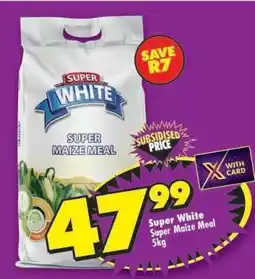 Shoprite SUPER WHITE SUPER MAIZE MEAL 5kg offer