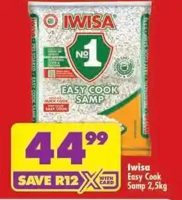Shoprite Iwisa Easy Cook Samp 2,5kg offer