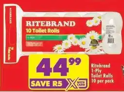 Shoprite Ritebrand 10 Toilet Rolls offer