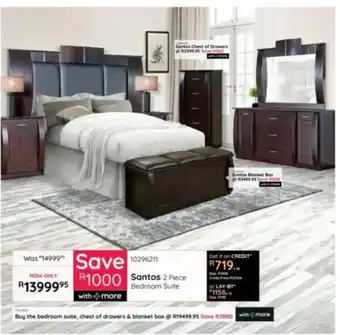 Santos 2 Piece Bedroom Suite