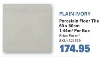 Cashbuild PLAIN IVORY Porcelain Floor Tile offer