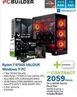 Incredible Connection Ryzen 7 9700X VALOUR Windows 11 PC offer