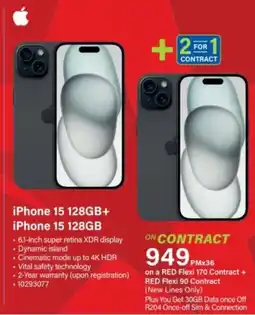 Incredible Connection iPhone 15 128GB offer