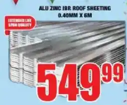 Boxer Build ALU ZINC IBR ROOF SHEETING offer