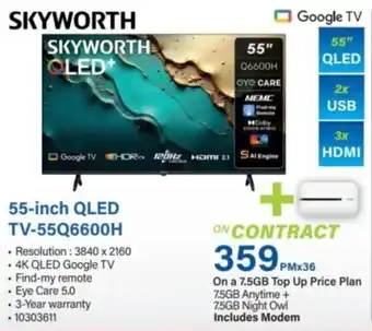 SKYWORTH 55-inch QLED TV-55Q6600H