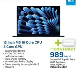 Incredible Connection 13 Inch M5 10 Core CPU 8 Core GPU offer