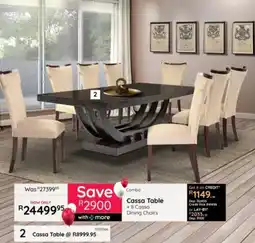 Bradlows Cassa Table + 8 Cassa Dining Chairs offer