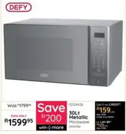Bradlows DEFY 30Lt Metallic Microwave offer