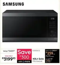 Bradlows Samsung 40Lt Solo Microwave offer