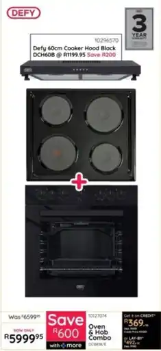 Bradlows Defy Oven & Hob Combo offer
