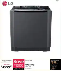 Bradlows LG 15Kg Grey Twin Tub offer