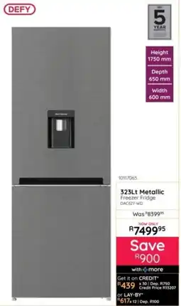 Bradlows Defy Metallic Freezer Fridge offer