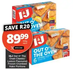 Checkers I&J Out O' The Oven Crumbed Hake Portions offer