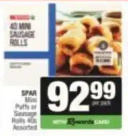 SuperSpar SPAR Mini Puffs or Sausage Rolls 40s Assorted offer