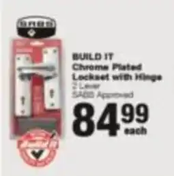 Build It BUILD IT Chrome Plated Lockset with Hinges offer
