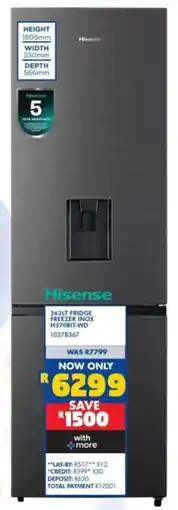Russells Hisense Fridge Freezer Inox offer
