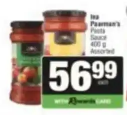 SuperSpar Iza Paarman's Pasta Sauce Assorted offer