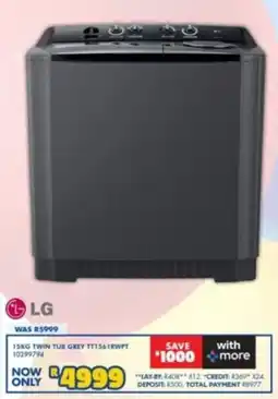 Russells LG 15KG TWIN TUB GREY offer