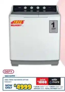Russells Defy 18kg Twin Tub White offer