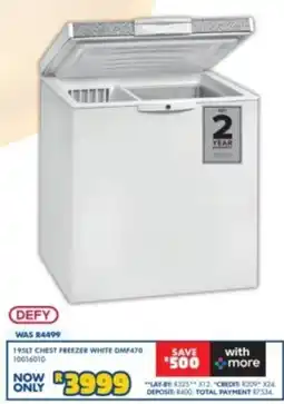 Russells DEFY 195LT CHEST FREEZER WHITE offer
