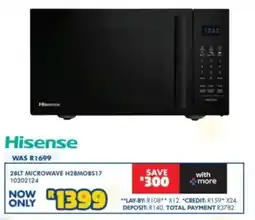 Russells Hisense 28LT Microwave H28MOBS17 offer