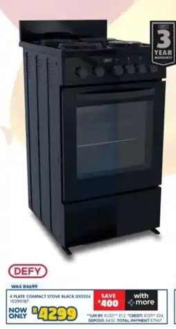 Russells Defy 4 Plate Compact Stove Black offer