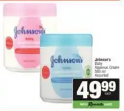 SuperSpar Johnson's Baby Aquacream Assorted offer