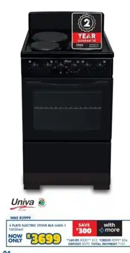Russells 4 Plate Electric Stove BLK offer