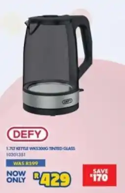 Russells Defy 1.7L Tinted Glass Kettle offer