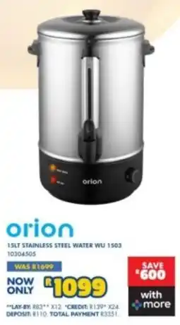 Russells orion 1SLT STAINLESS STEEL WATER WU 1503 offer
